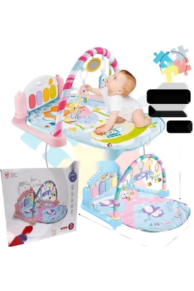 Trendbaby فراش أطفال بيانو تفاعلي مع ألعاب معلقة وأصوات من Trend Baby & Trend...