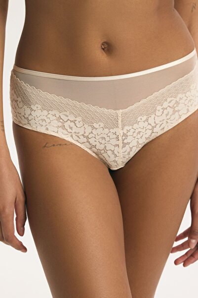 ESOTIQ Women's Briefs High Waisted Panties with Mesh & Floral Lace Hipster St...