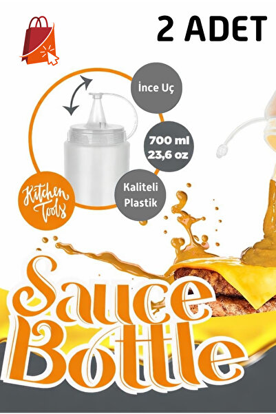 Eynel 2-Pack 700 ml Sauce Bottle Sauce Dispenser Ketchup Mayonnaise Leak-Proo...