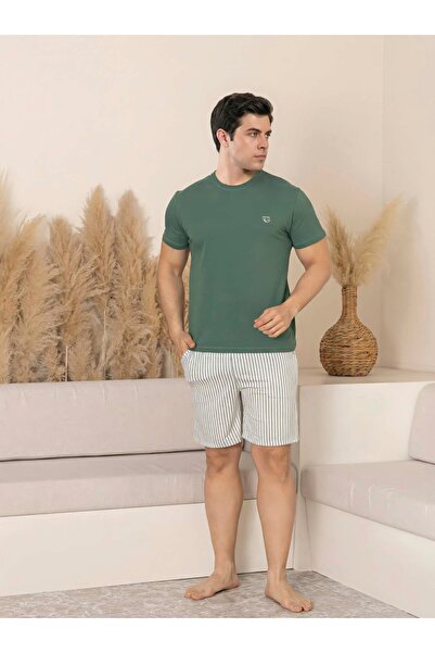 MEBA Men's Dad Dowry Modal Fabric Shorts with Six Pockets, Short Sleeve, Fit ...