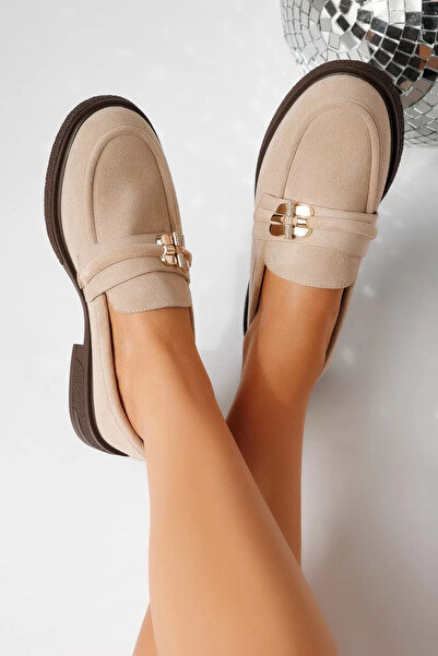 Zaira Pantofi casual dama bej din piele ecologica intoarsa Calista #24898 - 39