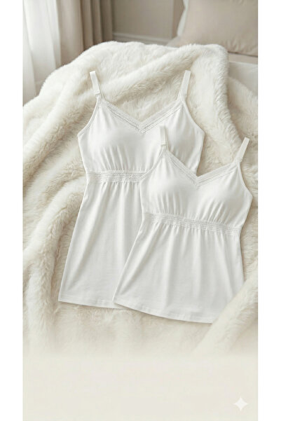 Dagi Cotton Maternity Nursing Undershirt - 2-Piece Black and White Clip-On Ma...