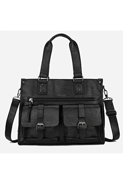 PriStyle Ανδρική Τσάντα Γραφείου, Δερμάτινη Υψηλής Ποιότητας, Αδιάβροχη, Πολυ...