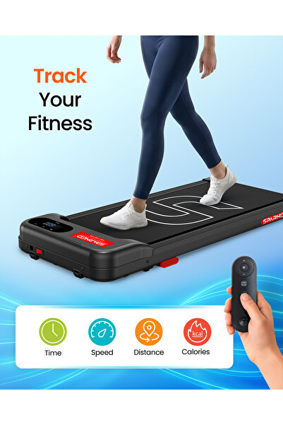 Sparnod Fitness STH-2001 Walking Pad for Home,2.25HP Motor,6km/h Speed,Manual Incline,90kg Maxweight