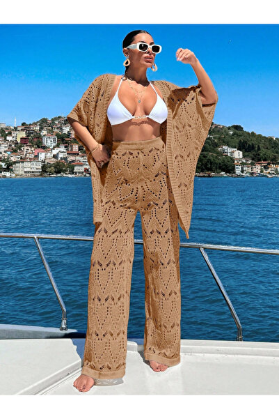 SÇLK Βαμβακερό Σετ Κιμονό για Γυναίκες – Πλεκτά Υπερμεγέθη για Διακοπές στην ...