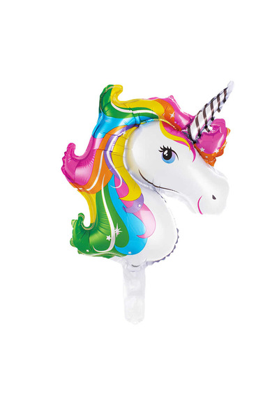 BALON DİYARI Unicorn Kafa Folyo Balon 48x70 cm – Gökkuşağı Unicorn Baş Balon ...