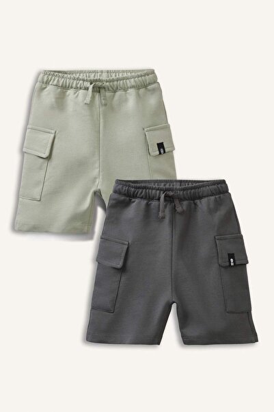 DeFacto Elastic Waist 2-Piece Shorts for Baby Boy G7287A526Sm