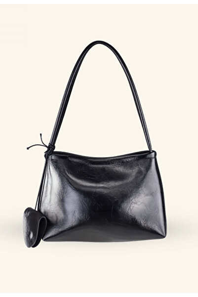 birizmoda Τσάντα χειρός και ώμου μεγέθους Midi με ιμάντα για γυαλιά - Μαύρο