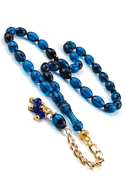 TESBİHCİBABA Κομπολόι προσευχής από κεχριμπάρι σε μπλε του ωκεανού, δώρο για ...