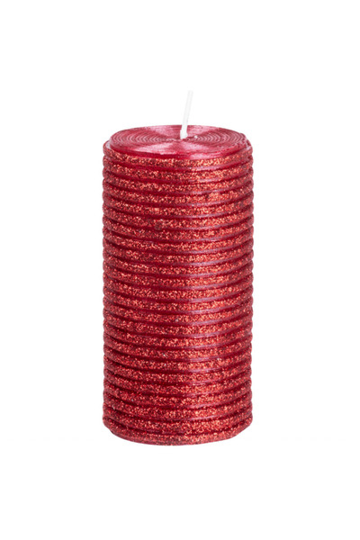 Magic Home Lumanare decorativa cu sclipici, MagicHome de craciun 5x9.5 cm