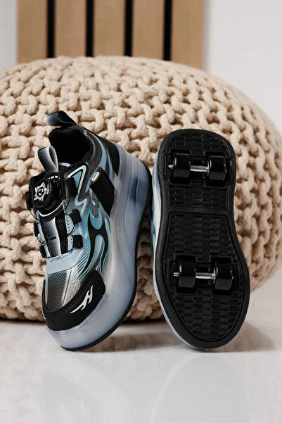 Zaira Μπλε υφασμάτινα ρολέρ σνίκερς Helys3 # 24867 - 34