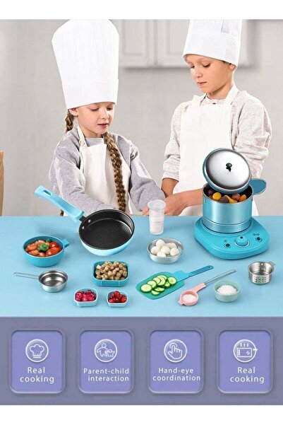 Joudiplay طقم مطبخ صغير مكون من 22 قطعة