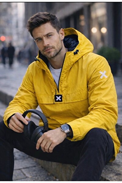 OEM Μπλε Μπανάνα Τζάκετ - Κίτρινο, S