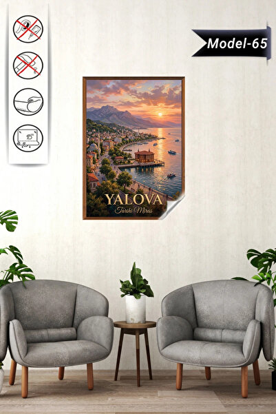 Akıllı Kağıt Πίνακας Επαρχιών της Τουρκίας - Αφίσα Γιαλόβα (Μοντέλο-65)