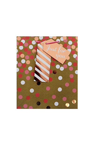 Eurowrap M KRAFT DOTS Χάρτινη Τσάντα Δώρου