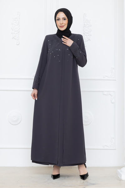 KMKkombin Mother's Plus Size Embroidered Evening Dress