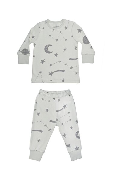 OrganicKid Space Bebek Gri Pijama Takımı