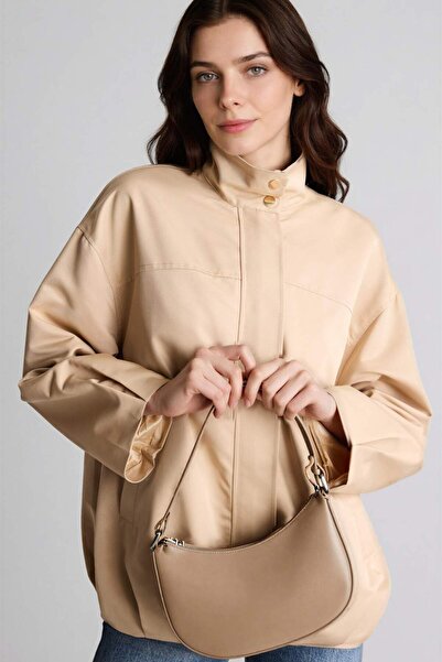 DeFacto Κανονική εφαρμογή, Σακάκι Μπλέιζερ από Γαμπαρντίνα με Όρθιο Γιακά H28...