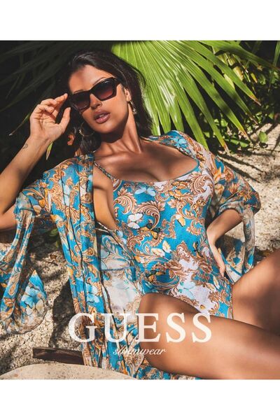 Guess Μαγιό, γυναικείο, Guess, πολύχρωμο, με στάμπα