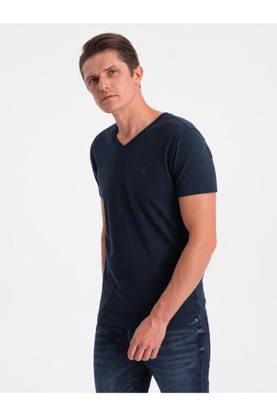 OMBRE Unisex Modern Cotton T-Shirt S2040 Navy Blue