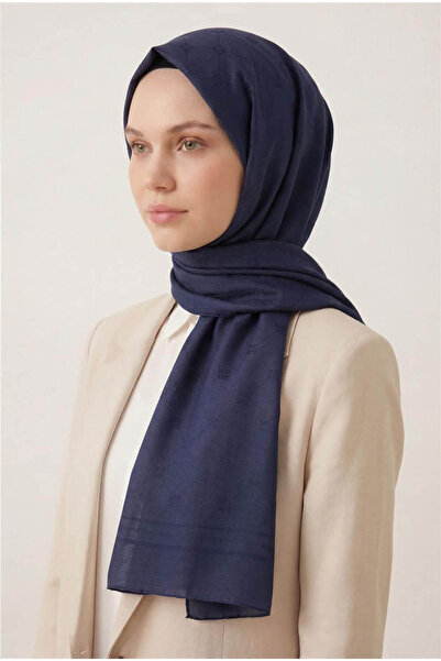 Silk Home شال ليفا من القطن والبوليستر باللون الأزرق الداكن، قابل للتنفس، مقا...