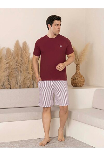 MEBA Men's Dad Dowry Modal Fabric Shorts with Six Pockets, Short Sleeve, Fit ...