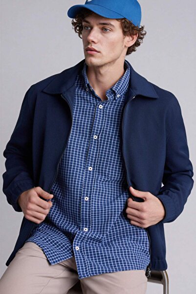 DeFacto Regular Fit Polo Collar Lined Zippered Coat H4724Ax26Sp