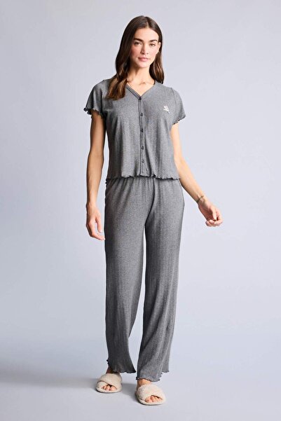 DeFacto طقم بيجامة علوي وسفلي H3710AX26SM