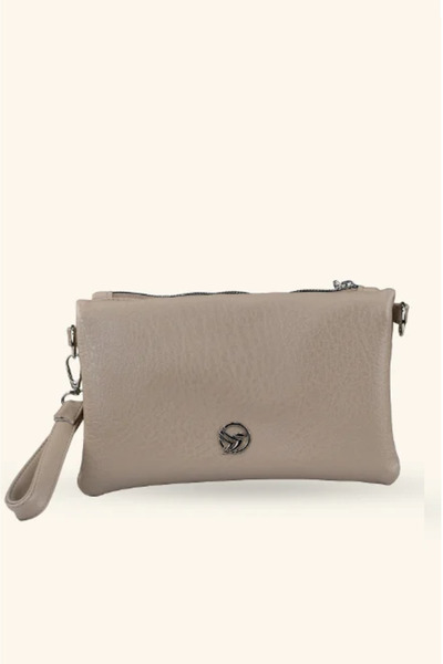 birizmoda Τσάντα χειρός και ώμου με πολλαπλά διαμερίσματα - Μπεζ