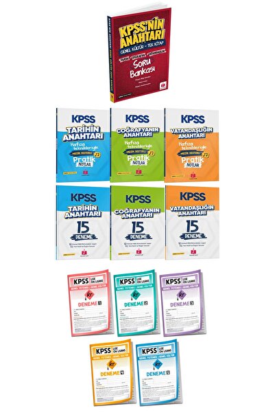 Anahtar Kitap 2026 KPSS'nin Anahtarı Ortaöğretim Ön Lisans Genel Kültür Mega Set