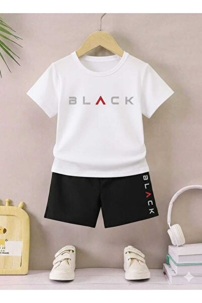 Nice Clothes ΚΑΛΟΚΑΙΡΙΝΟ ΠΑΙΔΙΚΟ ΜΠΛΟΥΖΑΚΙ ΚΑΙ ΣΟΡΤΣ UNISEX (ΜΑΥΡΗ ΣΤΑΜΠΑ)