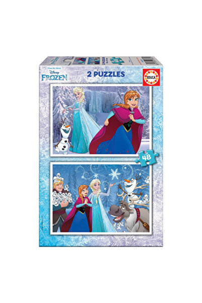 EDUCA Çocuk Puzzle 2x48 Parça Puzzle Frozen 16852