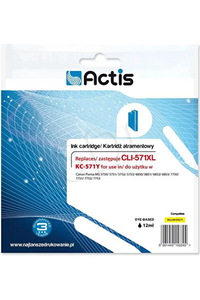 Other Actis ink cartridge for Canon Standard KC-571Y yellow