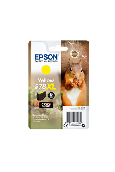 EPSON Γνήσιο Φυσίγγιο Μελάνης 378XL 9,3 ml Κίτρινο
