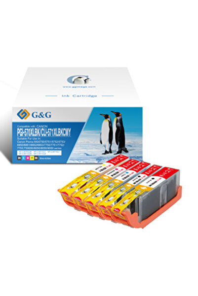 G&G compatible ink/ink cartridge with PGI-570XLBK/CLI-571BK/C/M/Y, NP-C-0570X...