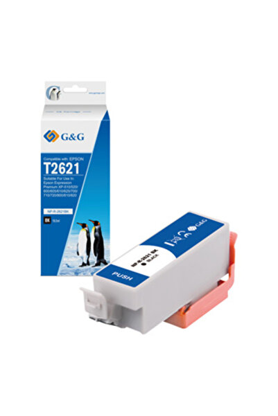 G&G ink cartridge compatible ink cartridge with C13T26214012, NP-R-2621BK, black