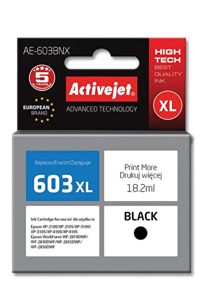 Other INK CARTRIDGE ACTIVEJET EPSON 603XL/T03A14 BLACK 18.2ml/AE-603BNX