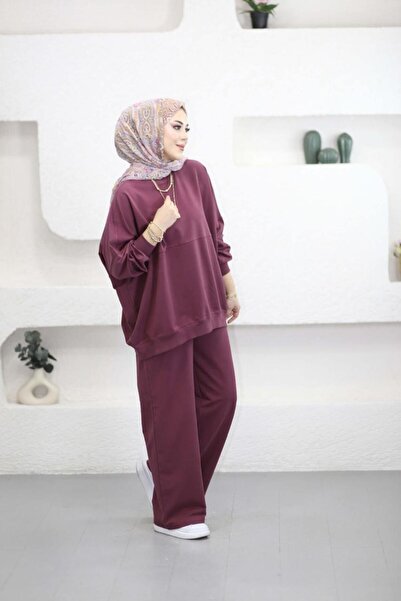 Suede Style 6251 - Κομψό και άνετο γυναικείο σετ από πλεκτό ύφασμα με 2 κλωστές