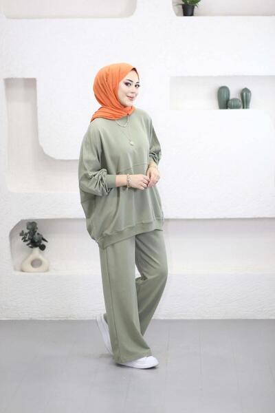 Suede Style 6251 - طقم نسائي أنيق ومريح من قماش محبوك بخيطين