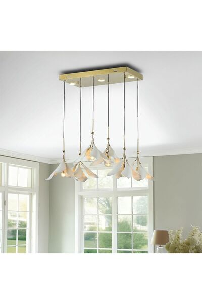 Cecilia LED Chandelier - Ceramic+Metal - Golden - D60xH1 20xW60