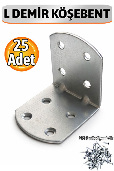 Badem10 L Demir Gönye 25 Adet Oval Başlı 40x45x45 mm Dayanıklı Çelik Mobilya ...