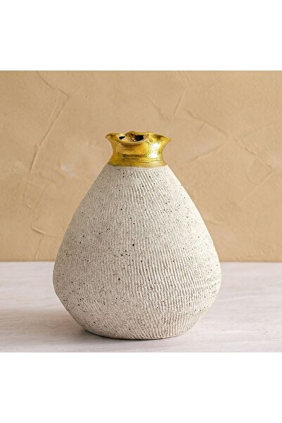 Danube Home Aveline Ceramic Vase 23X23X26Cm Beige