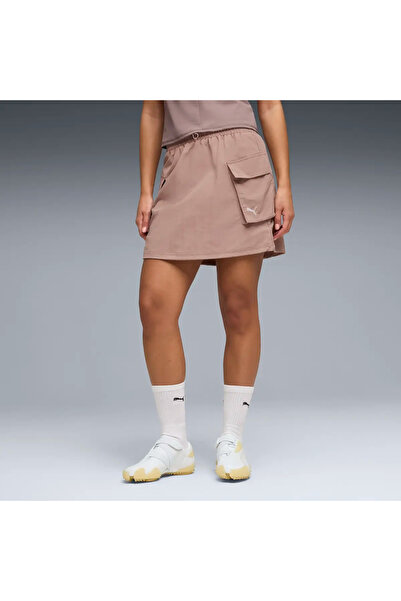 Puma WARDROBE ESS WV Cargo Skirt Ροζ Γυναικεία Φούστα