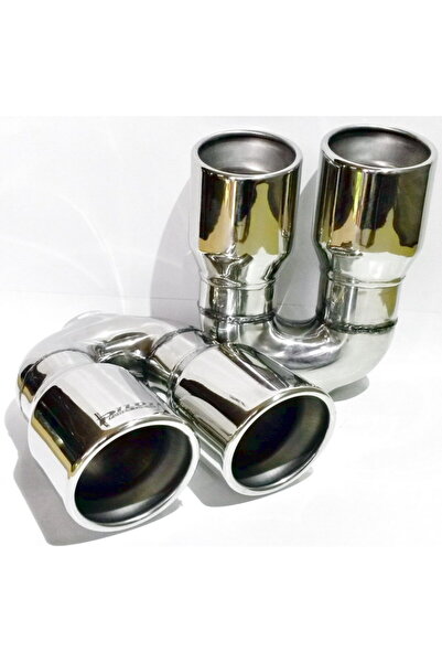 Pilot Ανοξείδωτο διπλό στρογγυλό διακοσμητικό απόληξης εξάτμισης 2x90mm, είσο...