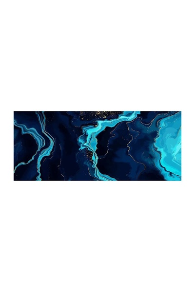 OEM Tablou decorativ Re-Bloom, lemn/pânză, albastru, 50 x 120 cm