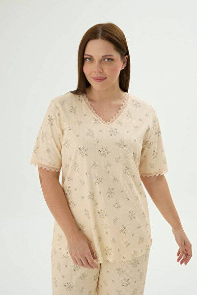 Sevim 17838 Дамски къс пижамен комплект голям размер