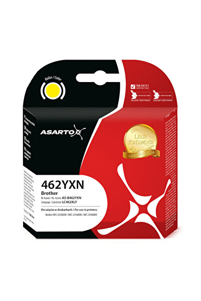 Other Asarto Ink Cartridge for Brother 462YXN | LC462XLY | 1500 str. | yellow