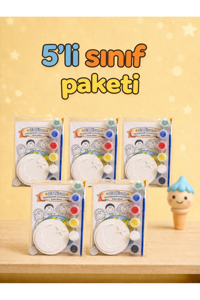 colorbuddie 23 Nisan 5’li Sınıf Etkinlik Paketi Boyama Seti Silinebilir Arka ...