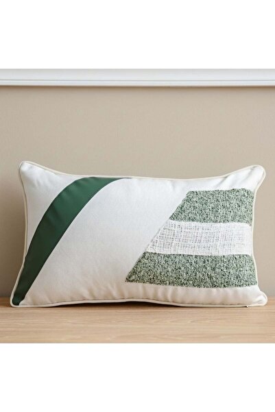 Danube Home Patchwork Filled Cushion - Green - 30x50 cm