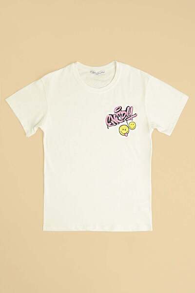 Fulla Moda Enjoy Text Printed Girls' T-Shirt